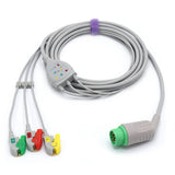 For Draeger Siemens ECG 3 Lead wires IEC 10-pin Pinch/Grabber Connector