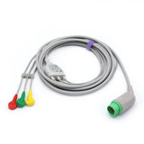 For Draeger Siemens ECG 3 Lead wires IEC 10-pin Snap Connector