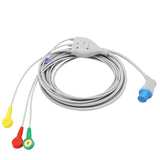 For Artema S&W ECG Cable 3 Leadwires IEC European Standard Snap Connector - sinokmed