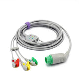 Für Kontron EKG-Kabel 3 Ableitungskabel Prise/Grabber IEC Europäischen Standard Stecker