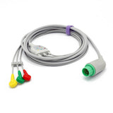 Für Kontron EKG-Kabel 3 Ableitungskabel Snap IEC Europäischer Standardstecker