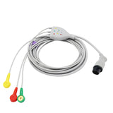 For Nihon Kohden ECG 3 Lead wires IEC Snap European Standard Connector - sinokmed