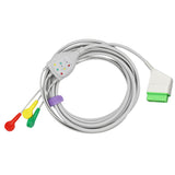 For Nihon Kohden ECG 3 Lead wires IEC Snap European Standard Connector - sinokmed