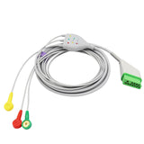 For Nihon Kohden ECG 3 Lead wires IEC Snap European Standard Connector - sinokmed