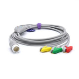 For Mindray ECG Cable 3 Leadwires 12pins Connector Snap IEC European Standard
