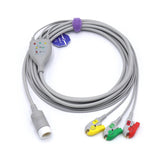For Mindray ECG Cable 3 Leadwires 12pins Connector Snap IEC European Standard