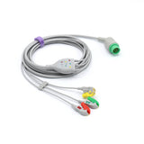 For Schiller ECG Cable 3 Leads Standard IEC Pinch/Grabber Connector