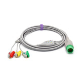 For Spacelabs ECG Cable 3 Leadwires IEC 17 Pin Pinch/Grabber Connector