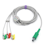 Competible Mediana ECG cable 3 LeadsWires IEC European Standrad Pinch/Grabber 8 pins connector