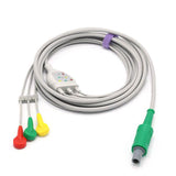 Câble ECG Mediana compatible 3 fils IEC standard européen, connecteur Snap 8 broches