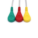 For Nihon Kohden ECG 3 Lead Wires IEC European Standard Snap Connector