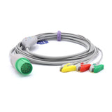 For Nihon Kohden ECG 3 Lead wires IEC Pinch/Grabber 11pins European Standard Connector