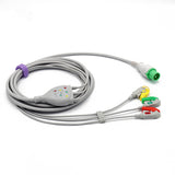 For Fukuda Denshi ECG Cable 3 Leads Wires IEC European Standard Pinch/Grabber Connector