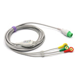 For Fukuda Denshi ECG Cable 3 Leads Wires IEC European Standard Snap Connector
