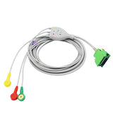 For Nihon Kohden ECG 3 Lead wires IEC Snap 14-pin European Standard Connector - sinokmed