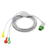 For Biolight ECG Cable 3 Leadwires IEC 12 Pin Snap Connector - sinokmed