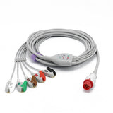For Bionet ECG Cable 5 Leadwires AHA 8 Pin Pinch/Grabber Connector