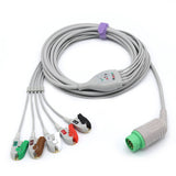 For Draeger Siemens ECG 5 Lead wires AHA 10-pin Pinch/Grabber Connector