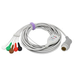 For Philips M1736A ECG Cable 5 Leadwires 8 pin AHA Snap Connector