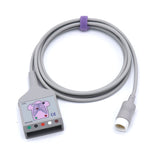 For Philips ECG Trunk Cable M1520A 5 Lead to 12Pin Connector AHA
