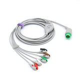 For Schiller ECG Cable 5 Leads Standard IEC Pinch/Grabber Connector