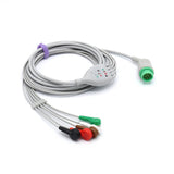 For Schiller ECG Cable 5 Leads Standard IEC Snap Connector