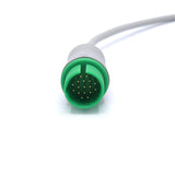 For Spacelabs ECG Cable 5 Leadwires AHA 17 Pin Pinch/Grabber Connector