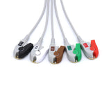 For Spacelabs ECG Cable 5 Leadwires AHA 17 Pin Pinch/Grabber Connector