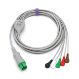 For Spacelabs CB-72596R ECG Cable 5 Leadwires AHA 17 Pin Snap Connector