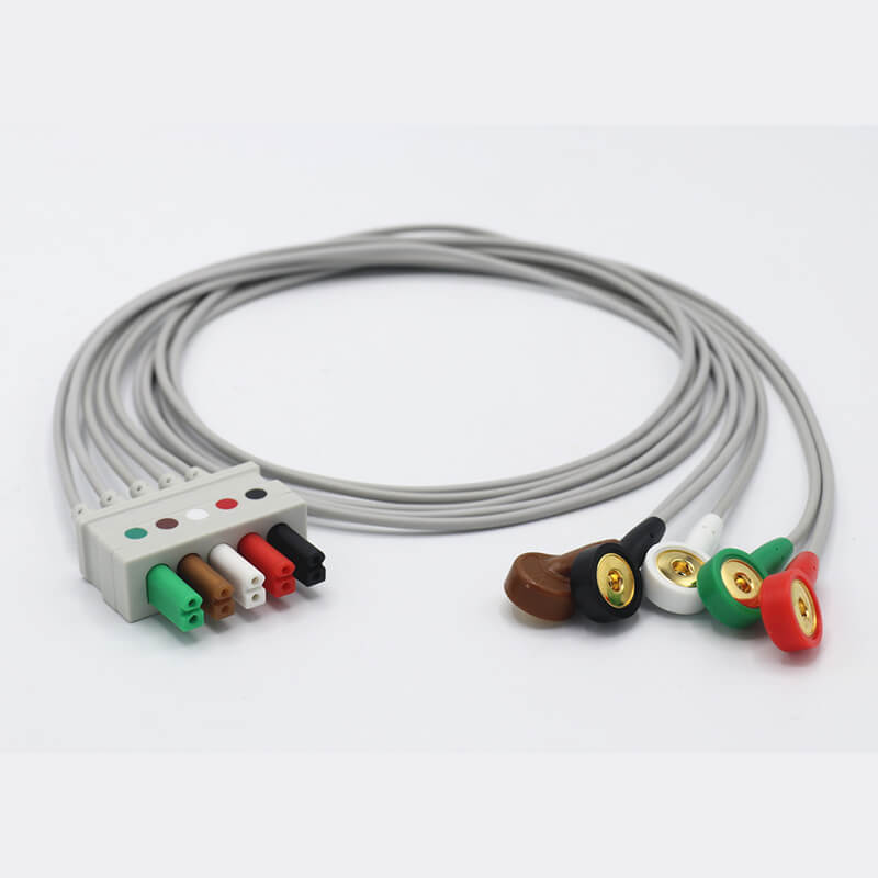 For Mindray 0010-30-12266 ECG leadwires 5 Lead AHA Latex Connector - sinokmed