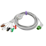 For Biolight ECG Cable 5 Leadwires AHA 12 Pin Pinch/Grabber Connector - sinokmed