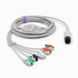 For Mindray ECG Cable 5 Leadwires 6pin Pinch/Grabber AHA Standard Connector