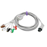 For AAMI ECG Cable 5 Leadwires 6pins Straight Connector AHA Pinch/Grabber - sinokmed