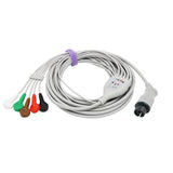For AAMI ECG Cable 5 Leadwires 6pins Straight Connector AHA Snap - sinokmed