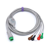 For Mindray ECG Cable 5 Leadwires 12pins AHA Snap Connector with Resistor