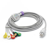 For Colin ECG Cable 5 Leadwires IEC European Standard Snap Connector