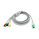 For Hellige ECG Cable 5 Leadwires 303-442-99 IEC European Standard Snap Connector
