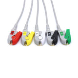 For Philips ECG Cable 5 Leadwires 12 pin Pinch/Grabber IEC European Standard Connector