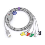 For Philips ECG Cable 5 Leadwires 12 pin Pinch/Grabber IEC European Standard Connector