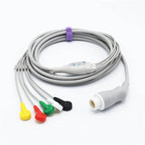 For Philips ECG Cable 5 Leadwires 12 pin Snap IEC European Standard Connector