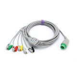For Schiller ECG Cable 5 Leads Standard IEC Pinch/Grabber Connector
