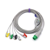 For Spacelabs ECG Cable 5 Leadwires IEC 17 Pin Pinch/Grabber Connector