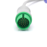 For Spacelabs ECG Cable 5 Leadwires IEC 17 Pin Pinch/Grabber Connector