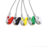 For Spacelabs ECG Cable 5 Leadwires IEC 17 Pin Pinch/Grabber Connector