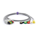 For Mindray 0010-30-12268 ECG leadwires 5 Lead AHA Snap Connector