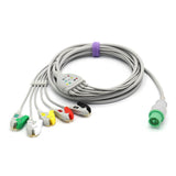 For Fukuda Denshi ECG Cable 5 LeadsWires IEC Pinch/Grabber Connector