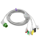 For Biolight ECG Cable 5 Leadwires Pinch/Grabber IEC European Standard Connector - sinokmed