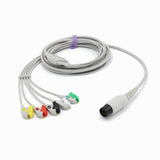 For Mindray ECG Cable 5 Lead wires 6 Pin Pinch/Grabber IEC European Standard Connector