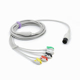 For Mindray ECG Cable 5 Lead wires 6 Pin Pinch/Grabber IEC European Standard Connector