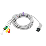 For AAMI ECG Cable 5 Leadwires 6pins Straight Connector Snap IEC European Standard - sinokmed